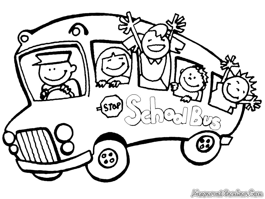 10 Gambar Kartun Mobil Bus Gambar Kartun Ku